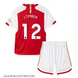 Arsenal Jurrien Timber #12 Kotipaita Lapsille 2023-24 Lyhythihainen (+ shortsit)